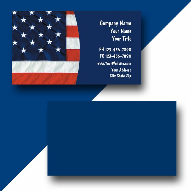 American Flag Business Cards Visitenkarte (Von Creator hochgeladen)