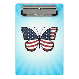 American Flag Butterfly Design-62615 Mini Klemmbrett