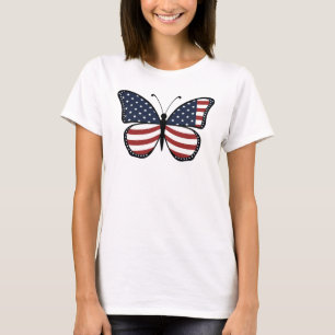 American Flag Butterfly Design-62615 T-Shirt