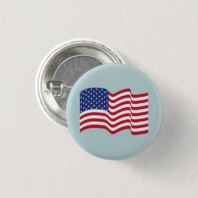 American Flag Button Gift (Vorne & Hinten)