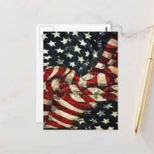 American Flag-Camouflage by Shirley Taylor Postkarte