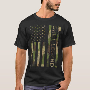 American Flag Camouflage Grill Legend Vater 4. Jul T-Shirt