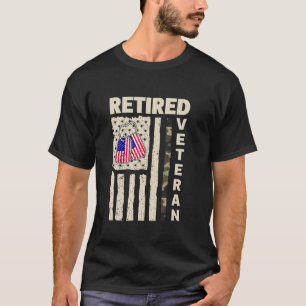 American Flag Camouflage Proud US Army Veteran Rem T-Shirt