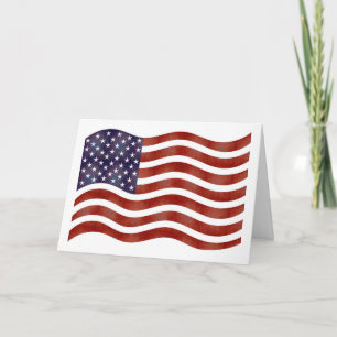 American Flag Card Karte