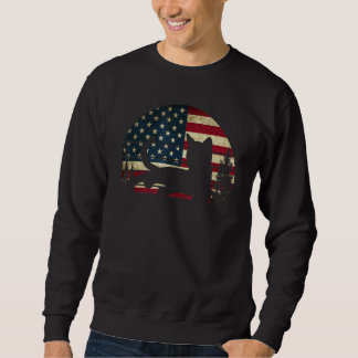 American Flag Cat Kitty Patriotic 4th Of July Kitt Sweatshirt