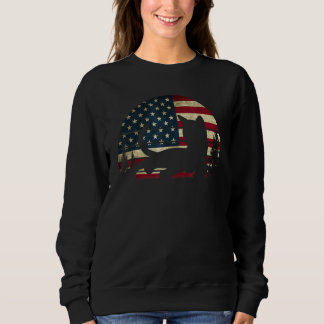 American Flag Cat Kitty Patriotic 4th Of July Kitt Sweatshirt