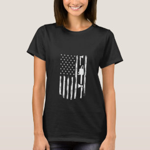 American Flag Chainsaw and Ax - Baum Cutting Tool T-Shirt