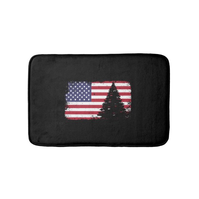 American Flag Christmas Badematte (Vorderseite)