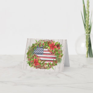 American Flag Christmas / Holiday Card Feiertagskarte