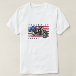 American Flag Classic USA Bike von Sobriety geförd T-Shirt