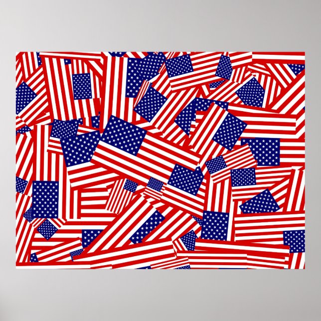 American Flag Collage Poster (Vorne)