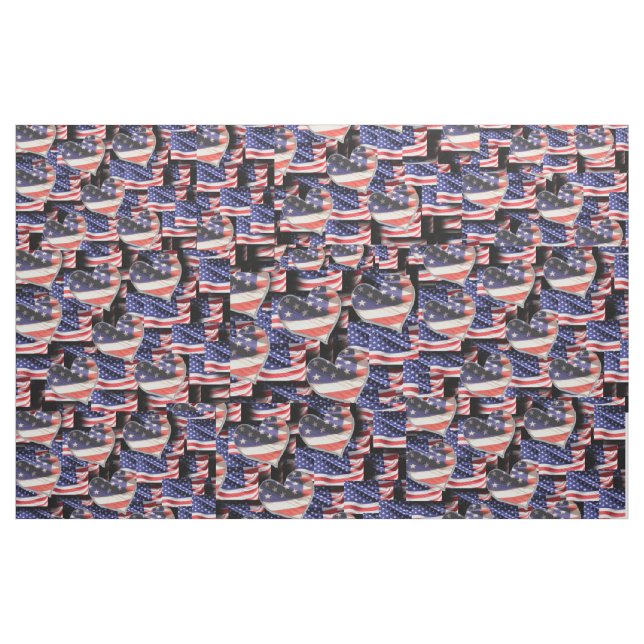 American Flag Collage Stoff (Fat Quarter (45,7 x 55,9 cm))