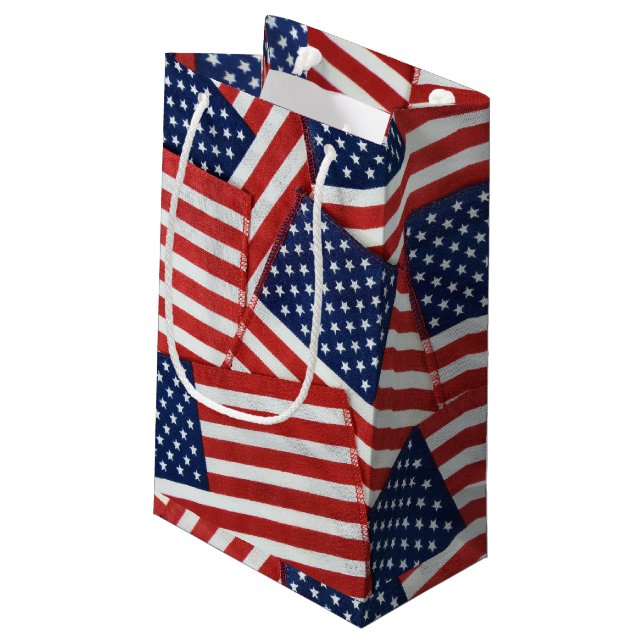 American Flag Collection Kleine Geschenktüte (Rückseite Schrägansicht)