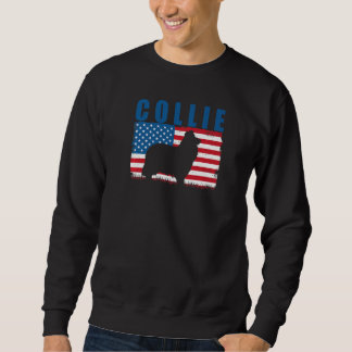 American Flag Collie Premium Sweatshirt