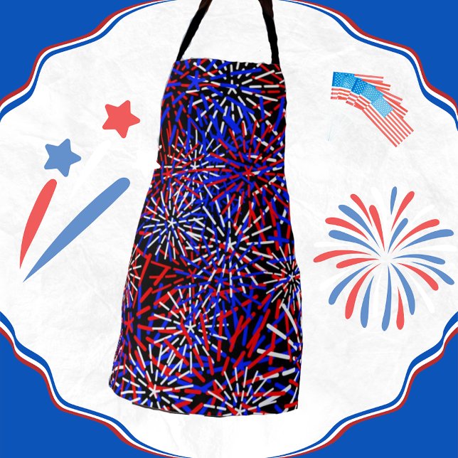 American Flag Colors Firework Design Schürze (Von Creator hochgeladen)