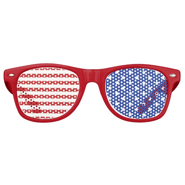 American Flag Colors - Gastgeschenke Partybrille (Vorderseite)