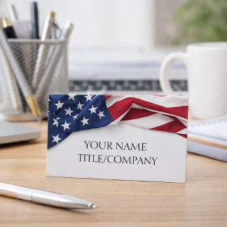 American Flag Company Name Profile Business Card