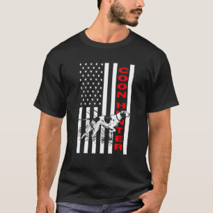 American Flag Coon Jagd Tiere Hund Huter T-Shirt