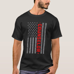 American Flag Counselor US Flag Vintag für Men Da T-Shirt