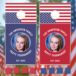 American Flag Custom Photo Text Personalized
