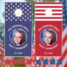 American Flag Custom Photo Text Personalized