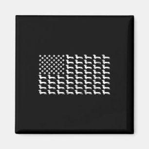 American Flag Dackel Patriotic Dog Vater Mama 4. Magnet