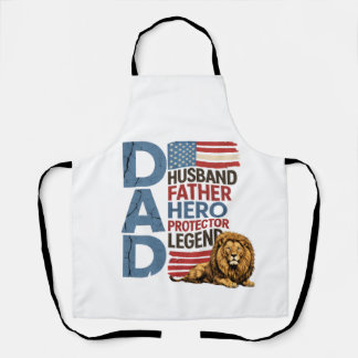 American Flag Dad Lion Patriotic Schürze