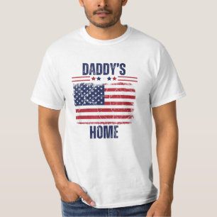 American Flag Daddys Zuhause Trump Flag T-Shirt