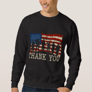 American Flag Danke für die Veteranen Sweatshirt