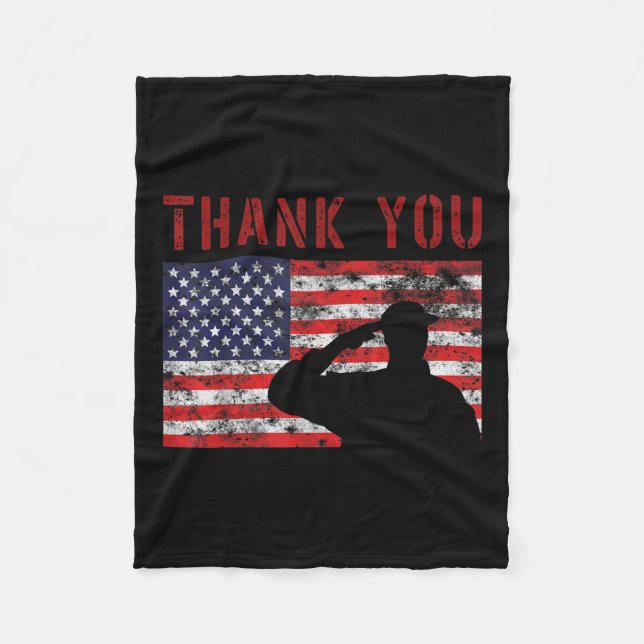 American Flag - Danke, Memorial Day Design Men Fleecedecke (Vorderseite)