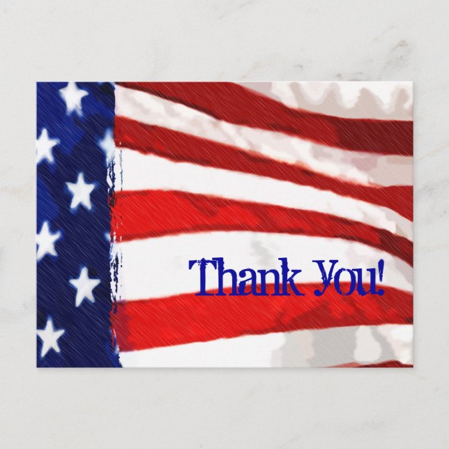 American Flag (Danke) Postkarte (Vorderseite)