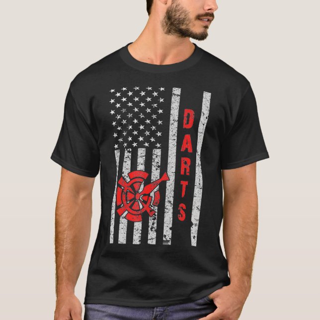 American Flag Darts Gift T-Shirt (Vorderseite)