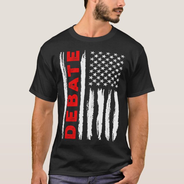 American Flag Debate USA Men Women US Flag T-Shirt (Vorderseite)