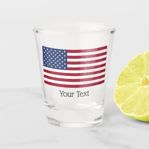American Flag Design Shot Glass Schnapsglas