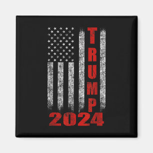 American Flag Design Trump 2024 Magnet