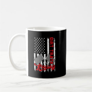 American Flag Dirt Track Racing Car Bike Driver Ra Kaffeetasse