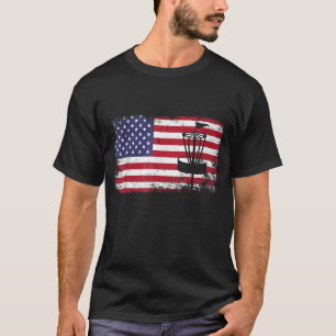 American Flag Discgolf usa Fahne Discgolf T-Shirt