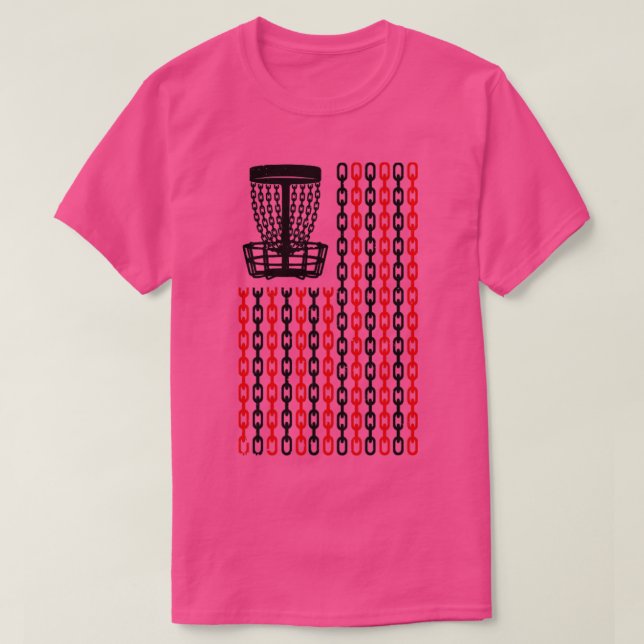 American Flag Disk Golf Player Funny USA Basket Ch T-Shirt (Design vorne)