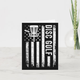 American Flag Disk Golf Players Flying Disk Golfer Karte