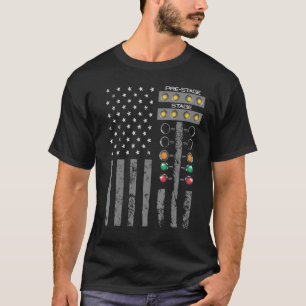 American Flag Drag Racing Strip Tree Light für Dra T-Shirt