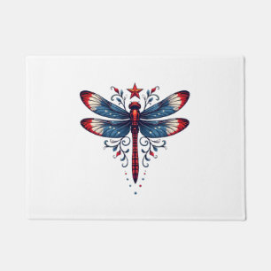 American Flag Dragonfly Patriotic 4. Juli Red Fußmatte