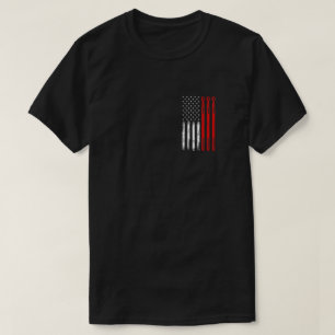American Flag Drumsticks USA Drummer T-Shirt