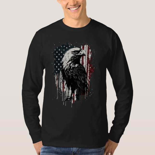 American Flag Eagle 4th Of July Independence Day P T-Shirt (Vorderseite)