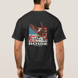 American Flag Eagle Boise Patriotic Idaho Patrioti T-Shirt
