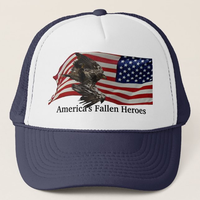 AmerIcan Flag & Eagle Hats Truckerkappe (Vorderseite)