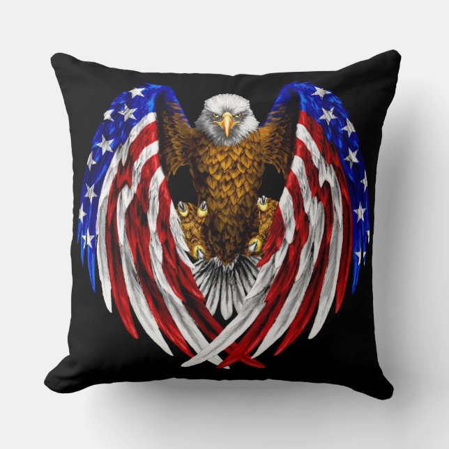 American Flag Eagle Kissen (Vorderseite)