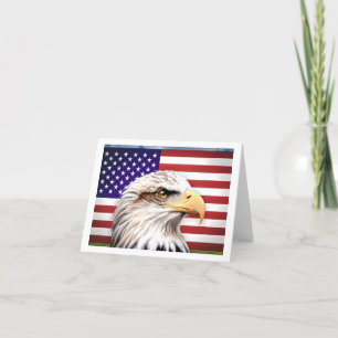 American Flag Eagle Patriotic USA Grußkarte Dankeskarte