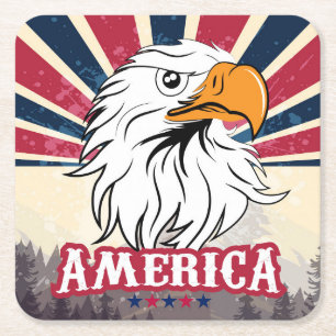 American Flag / Eagle Untersetzer Set