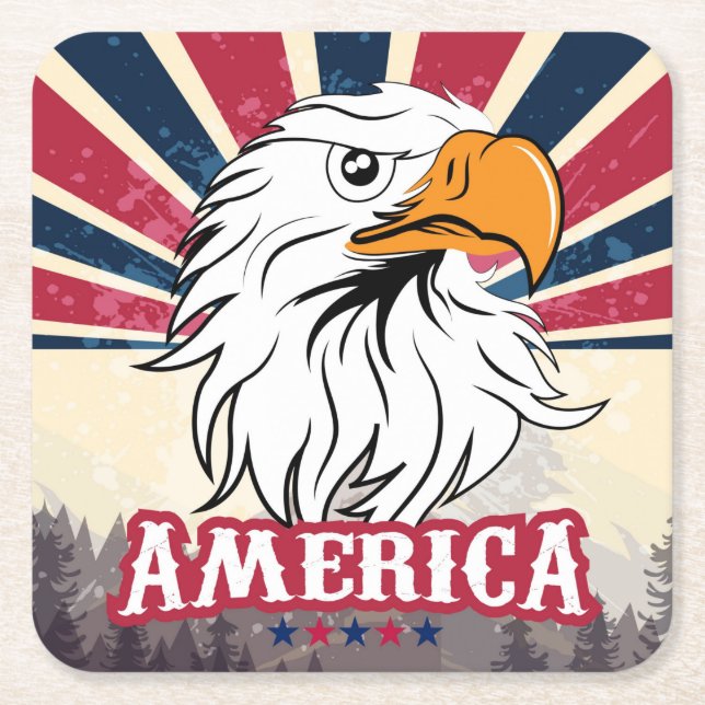 American Flag / Eagle Untersetzer Set (Vorderseite)
