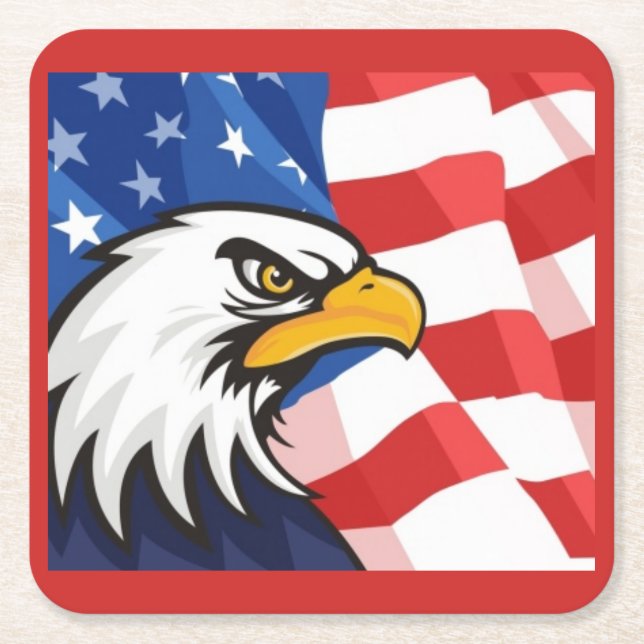 American Flag/Eagle Untersetzer Set (Vorderseite)
